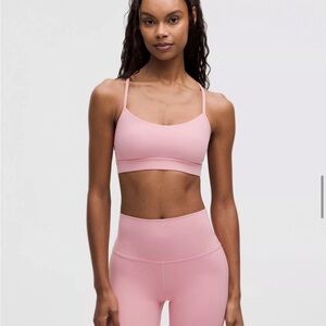Lululemon sports bra, pink tide